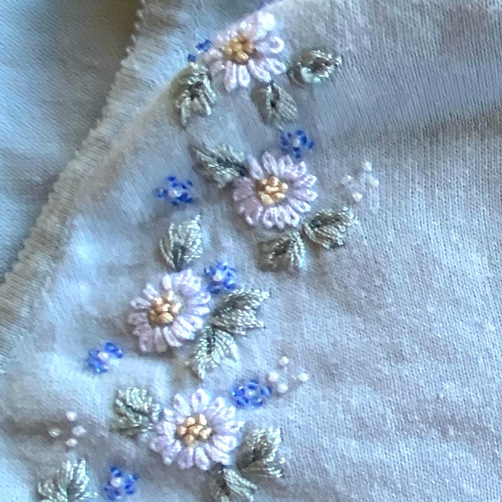 Carolyn Taylor Preppy 90’s Embroidered Floral Breathable Button Spring Cardigan - Picture 13 of 13
